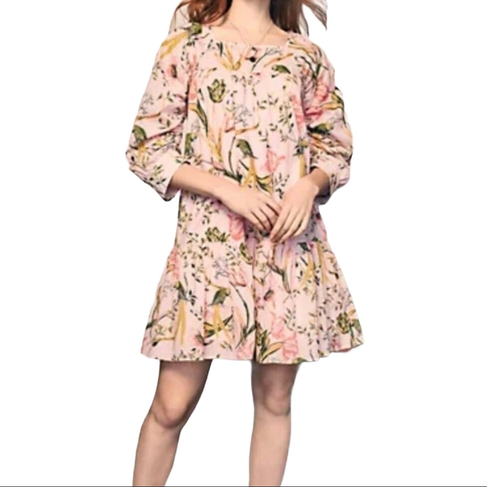 Happy Nature Dress Pink/Multicolor Floral XS